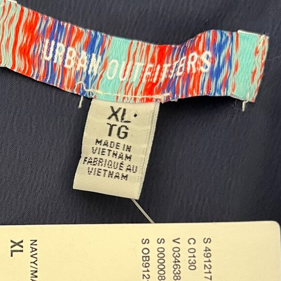 Urban Outfitters Woman's Navy Cowl Neck Slip Dress Sz XL - Picture 4 of 10